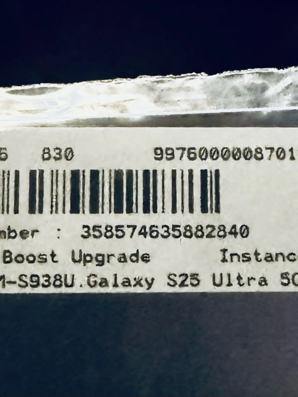 *Like New Samsung Galaxy S25 Ultra SG, Titanium Black 256GB*